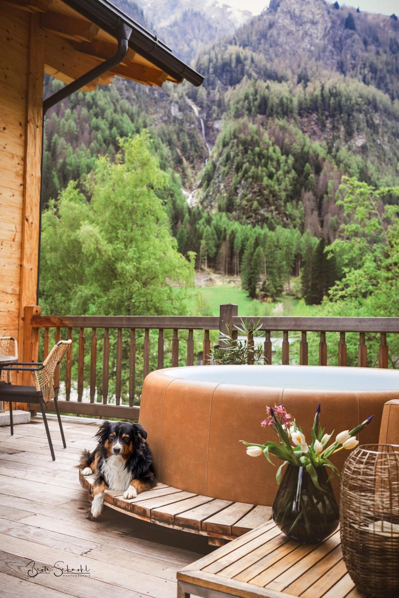 Chalet Waldhaeusl Luxurioese Ferienwohnungen Mit Sauna & Whirlpool, Kamin, Balkon Oder Terrasse Mit Bergblick 하일리겐불루트 외부 사진